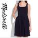 Madewell Dresses | Madewell Black A Line Velvet Polka Dot Dress | Color: Black | Size: Xs