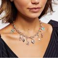 Free People Jewelry | Free People Mixn Match Choker Necklace | Color: Blue/Silver | Size: Os
