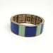 J. Crew Jewelry | J. Crew Enamel And Brass Elastic Cuff Bracelet | Color: Blue/Green | Size: 6"