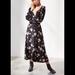 Free People Dresses | Free People ‘So Sweetly’ Floral Wrap Midi Dress | Color: Black | Size: S
