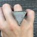 Urban Outfitters Jewelry | Druzy Triangle Ring Boho Chic | Color: Gray/Silver | Size: 6