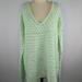 Free People Sweaters | Free People Crashing Waves Sweater Sz L | Color: Green | Size: L