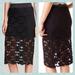 Free People Skirts | Free People Lace Pencil Skirt | Color: Black | Size: S