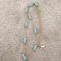 Kate Spade Jewelry | Kate Spade Enamel Bow Necklace | Color: Blue/Gold | Size: Os