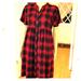 Anthropologie Dresses | Cute Red, Black Patterned Dress. Anthropologie. | Color: Black/Red | Size: Xs