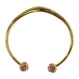 Kate Spade Jewelry | Kate Spade Lady Marmalade Jeweled Stud Cuff Gold | Color: Gold/Pink | Size: Os