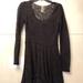 Free People Dresses | Free People Long Sleeve Lace Dress | Color: Black | Size: S