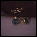 Kate Spade Jewelry | Kate Spade Earrings, Teal, Euc | Color: Blue/Gold | Size: Os