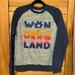 Disney Tops | Disney Wonderland Graphic Sweatshirt Sz M Nwt | Color: Blue/Gray | Size: M