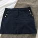 J. Crew Skirts | Jcrew Gold Button Mini Skirt Sz 8 | Color: Blue/Gold | Size: 8