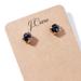 J. Crew Jewelry | Jcrew Dark Grey Crystal Stud Earrings | Color: Black/Gold | Size: Os