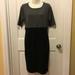 Lularoe Dresses | Lularoe Julia Black Gray Color Block Midi Dress | Color: Black/Gray | Size: M