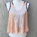Free People Tops | Free People Burnout Tank Top | Color: Orange/White | Size: S