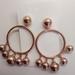 Kate Spade Jewelry | Kate Spade New Rose Gold Large Bauble Hoop Earring | Color: Gold | Size: 2-1/2" Drop