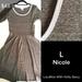 Lularoe Dresses | Lularoe Nicole Dress | Color: Gray/White | Size: L