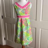 Lilly Pulitzer Dresses | Lily Pulitzer Shift Dress Size 2 | Color: Green/Pink | Size: 2