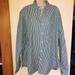 J. Crew Shirts | J Crew Green/White Striped Cotton Shirt/Nice Condi | Color: Green/White | Size: Xl