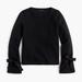 J. Crew Tops | J. Crew L Tie-Sleeve Black Sweatshirt | Color: Black | Size: Xs