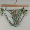 J. Crew Swim | Colorful Paisley String Bikini Bottom Size Medium | Color: Pink/Yellow | Size: M