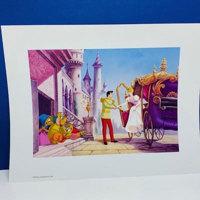 Disney Wall Decor | Cinderella Carriage Prince Litho Print Picture Art | Color: Pink/Purple | Size: Os