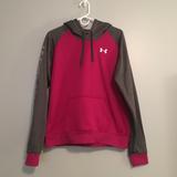 Under Armour Tops | Fleece Under Armour Hoodie | Color: Gray/Purple | Size: L