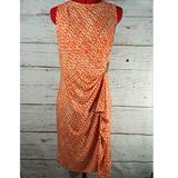 Michael Kors Dresses | Michael Kors Women Midi Dress Sz S | Color: Orange/White | Size: S