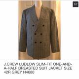 J. Crew Suits & Blazers | J.Crew Ludlow Slim-Fit One-And-A-Half Jacket 42r | Color: Gray/White | Size: 42r