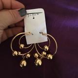 J. Crew Jewelry | J Crew Gold Hoop And Ball Earrings Nwt | Color: Gold | Size: Os