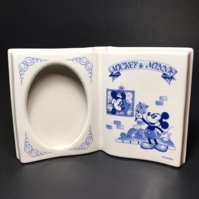 Disney Accents | Disney's Mickey And Minnie Mouse Storybook Frame | Color: Blue/White | Size: 7" Wide, 4" Tall And 1" Deep