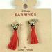 Disney Accessories | Disney Mickey Mouse Red And Gold Tassel Earrings Limited Edition | Color: Red | Size: Osg