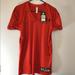 Under Armour Shirts | Nwt Under Armour Heat Gear Red Shirt/Mesh - Lg | Color: Red | Size: L