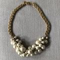 J. Crew Jewelry | Jcrew Pearl & Stone Bauble Necklace | Color: Gold/White | Size: Os