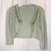 Free People Jackets & Coats | Free People Green Knit Open Front Cardigan Sequins Neck Sweater Women’s Xs | Color: Green | Size: Xs