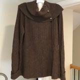 Nine West Sweaters | Cozy Brown Cowlneck Sweater | Color: Brown | Size: Xl