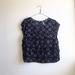 Free People Tops | Free People Black Floral Blouse Polka Dot Sz:L | Color: Black | Size: L