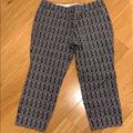 J. Crew Pants & Jumpsuits | J.Crew Cafe Capris Size 12 Navy Nautical Print | Color: Blue | Size: 12