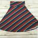 Lularoe Skirts | Lularoe Azure Skirt Stripes Xs | Color: Blue/Red | Size: Xs