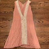 Free People Dresses | Free People Embellished Dusty Rose Sweater Dress | Color: Pink | Size: Xs