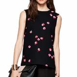 Kate Spade New York Tops | Kate Spade New York Falling Floral Tops | Color: Black/Pink | Size: 0