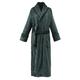 Men Warm Bath Robe Winter Soft Fluffy Flannel Dressing Gown Highly Absorbent Lapel Collar Pockets and Belt Sleepwear Perfect for Gym Shower Spa Dark Green