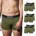 Snocks Mens Boxers Green Size XL (X-Large) Boxer Shorts Men Olive Mens Underwear Multipack Men's Boxer Shorts Trunks Briefs Gifts for Men Present