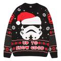 Star Wars Christmas Stormtrooper Up to Snow Good Men's Knitted Jumper Black S | Xmas Jumper Fair Isle Gift Ideas