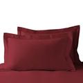 Pizuna Royalé Luxurious Pure Cotton Rio red Standard PillowCases 2 Pack ,1000 Thread Count Long Staple Crisp Cotton Oxford Pillow Cover,Sateen Thick Pillow Cases 50 x 75cm (Cooling PillowCases)Pizuna