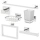 Architeckt Saturn Range Square Chrome Bathroom Accessories (6 Piece Set)