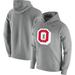 Men's Nike Heathered Gray Ohio State Buckeyes Vintage School Logo Pullover Hoodie