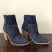 Anthropologie Shoes | Anthropologie Embossed Leather Ankle Boot Like New | Color: Blue | Size: 8.5