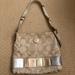 Coach Bags | Coach Tan And Metallic Shoulder Bag | Color: Tan | Size: Os