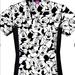 Disney Tops | Black & White Minnie Scrub Top | Color: Black/White | Size: Xs