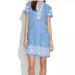 Madewell Dresses | Madewell Embroidered Dress | Color: Blue/White | Size: M