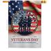 Breeze Decor US Veterams 2-Sided Polyester 40 x 28 in. House Flag in Black/Gray | 40 H x 28 W in | Wayfair BD-MI-H-108486-IP-BO-D-US20-BD